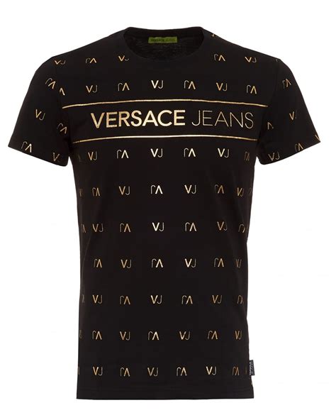 versace jeans logo print t shirt